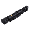 A black 47 gallon replacement fuel tank for Mercedes Sprinter vans.