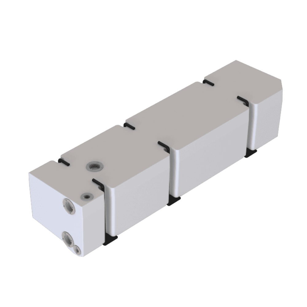 A white rectangular-shaped S&B 22 Gallon Driver Side Undercarriage Fresh Water Tank 2007-2025 Mercedes Sprinter 144