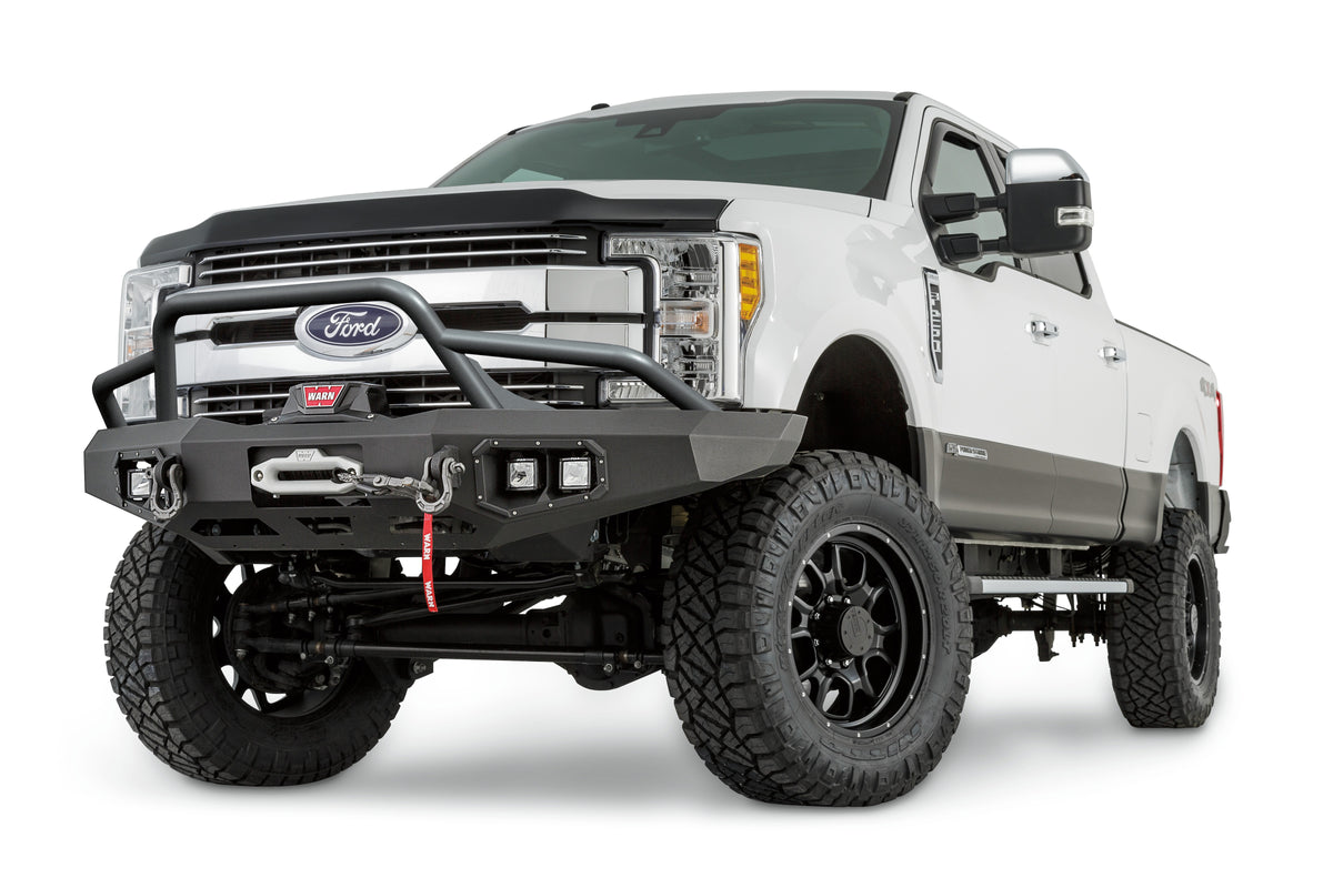 Ascent Front Bumper With Prerunner Grille Guard For 2017-2022 Ford Super Duty