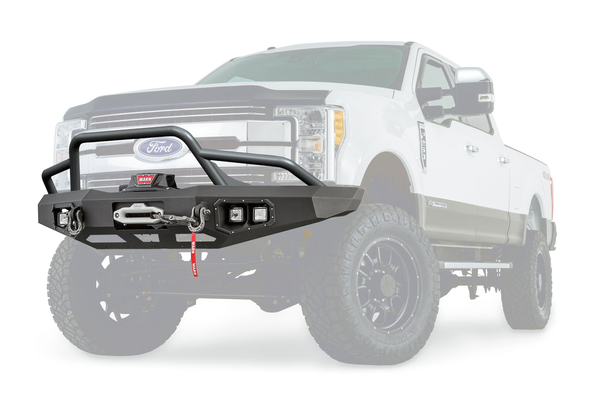 Ascent Front Bumper With Prerunner Grille Guard For 2017-2022 Ford Super Duty