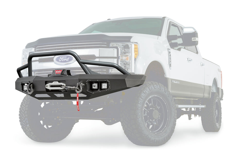 Ascent Front Bumper With Prerunner Grille Guard For 2017-2022 Ford Super Duty