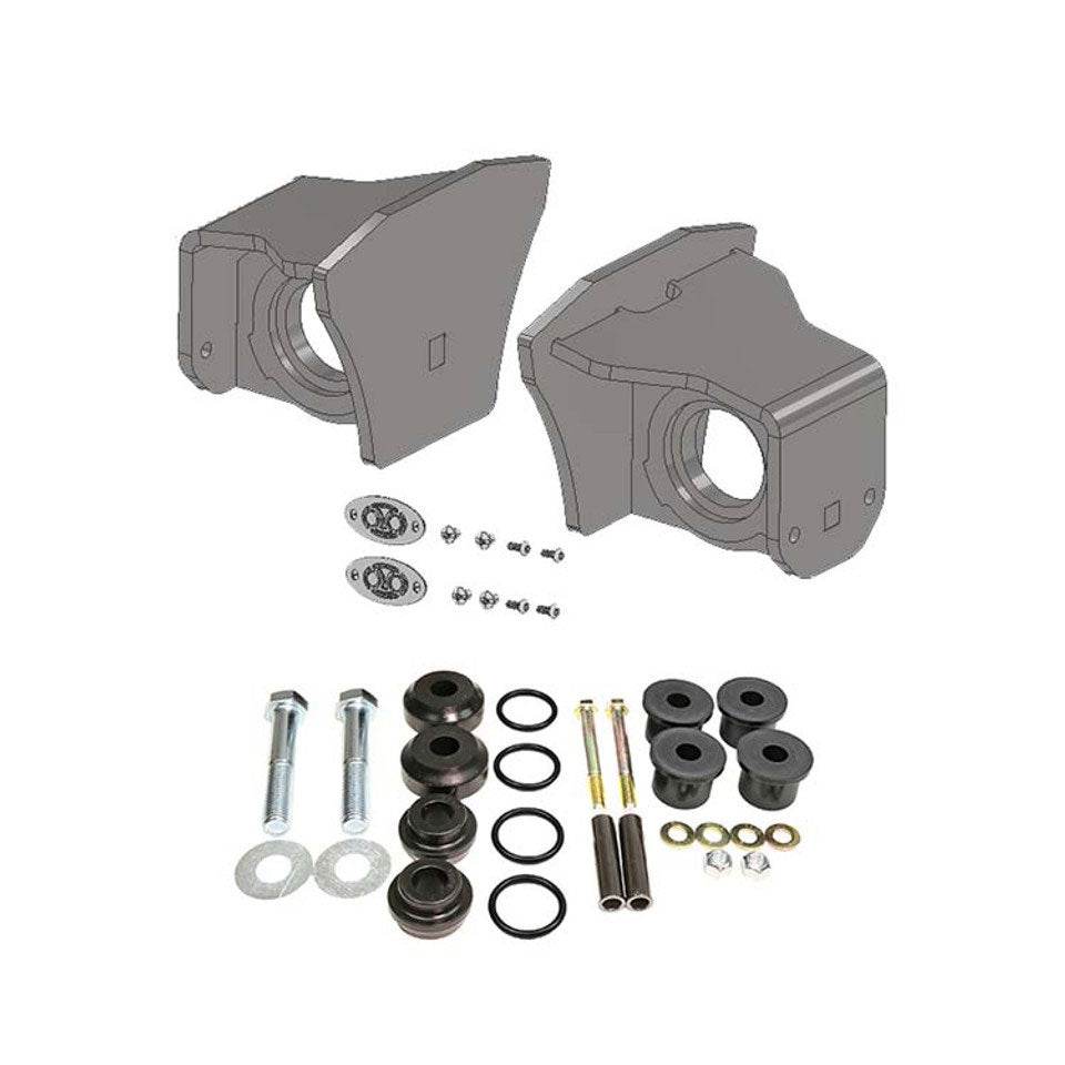 Diagram of an S&B Beside Frame Weld-On Traction Bar Mounts Kit - S&B