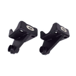 Two black metal S&B Under Axle Bar Mount, 3 in thru 3-3/8 in Axle, U-Bolts Down on a white background