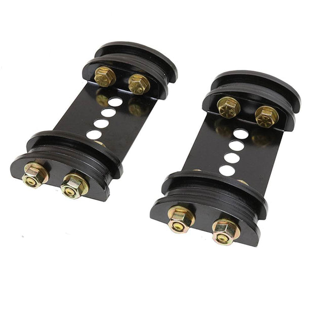 A pair of F-Top U-Bolt Top Plates in a white background - S&B