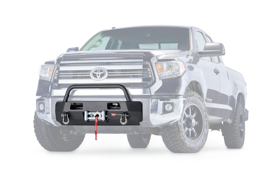 Semi-Hidden Winch Mount With Grille Guard For 2014-2021 Toyota Tundra