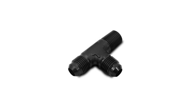 Vibrant Performance - 10472 - Male Flare Tee With Pipe On Run Adapter Fitting; Size: -6AN X 1/4 In. NPT