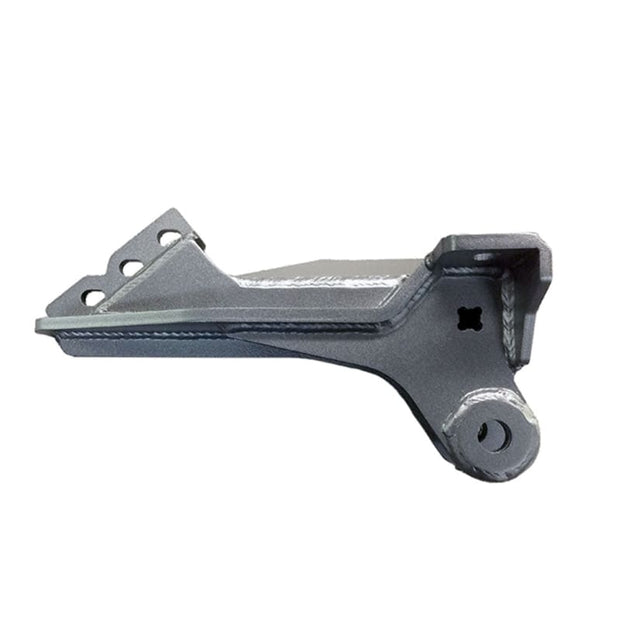 A black steel track rod relocation bracket designed for 2011+ Ford Super Duty 4x4 trucks.