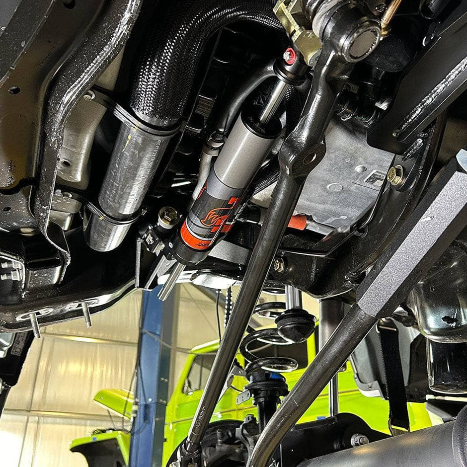 S&B Adjustable Track Rod 2017+ F250/F350 installed in a car