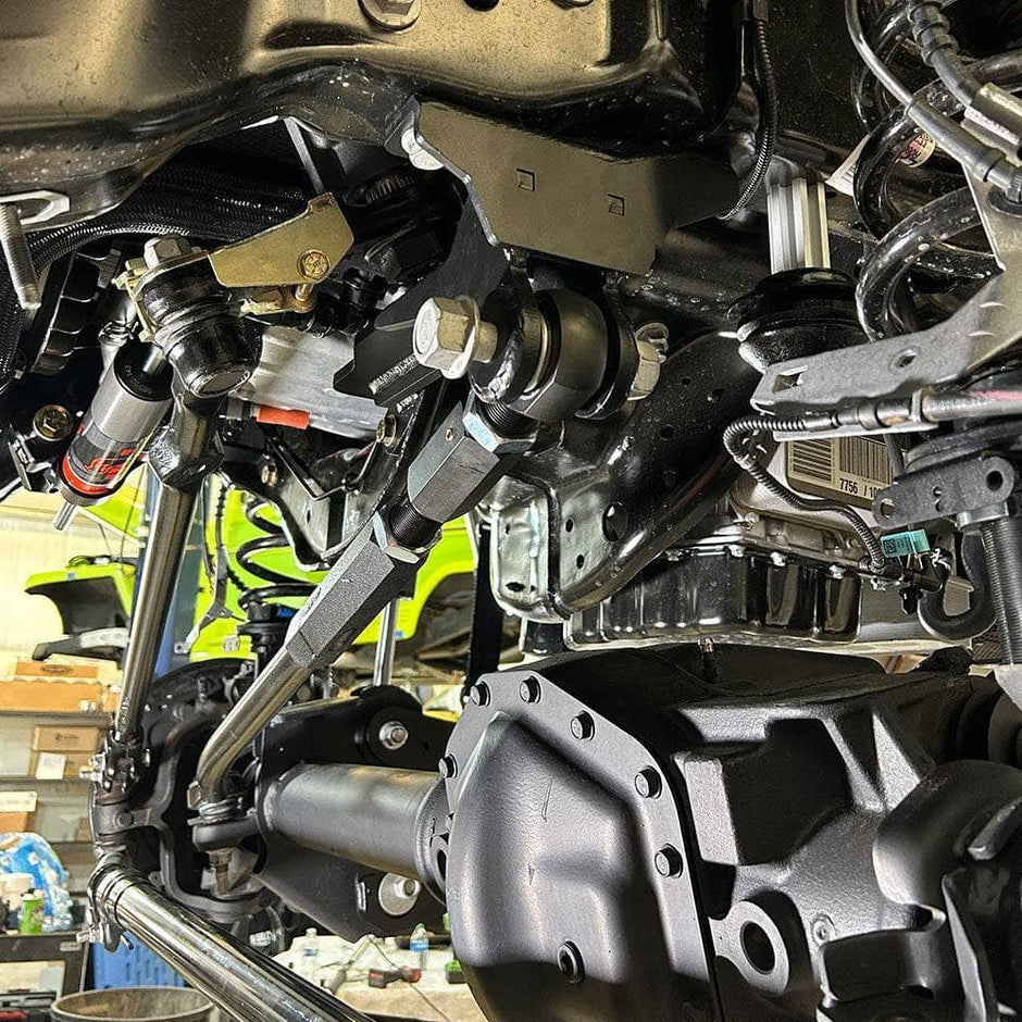 S&B Adjustable Track Rod 2017+ F250/F350 installed in a car
