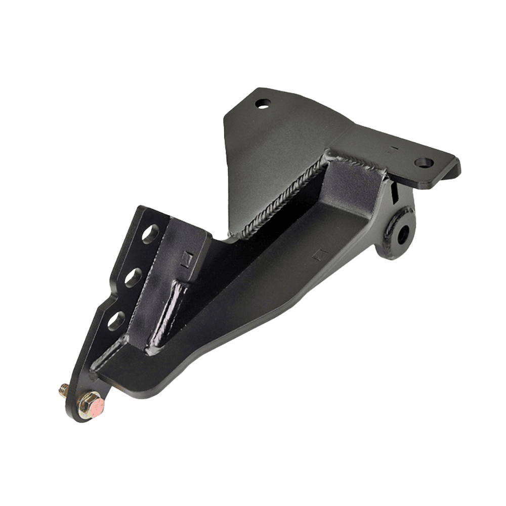 A black steel track rod relocation bracket of 1.5-2.5