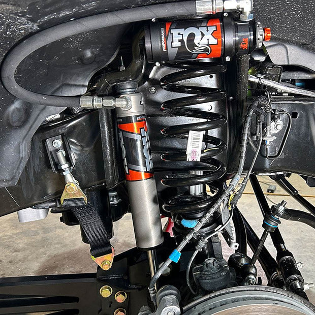 Fox Performance Elite Reserovir Bracket  installed in a car- S&B
