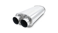 Vibrant Performance - 10535 - STREETPOWER Oval Muffler  2.50 In. Inlet/Outlet (Dual In/Out) - 15.00 In. Body Length
