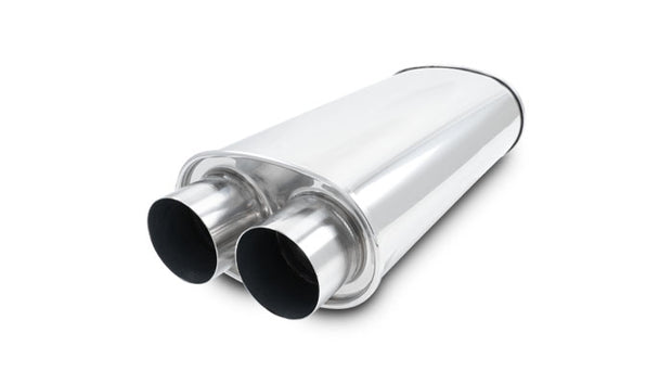 Vibrant Performance - 10535 - STREETPOWER Oval Muffler  2.50 In. Inlet/Outlet (Dual In/Out) - 15.00 In. Body Length