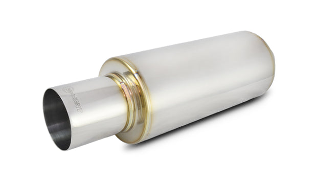 Vibrant Performance - 1059 - TPV Universal Muffler  4 In. Round Straight Cut Tip (3 In. Inlet - 23 In. Long)