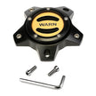 Replacement Wheel Center Cap - Black/Gold 5 Lug