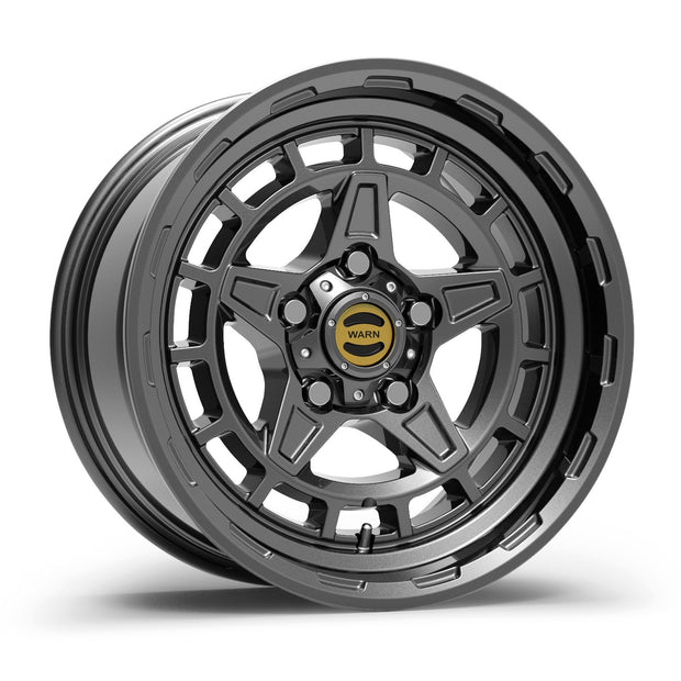 WARN Epic Diamond Cutter Wheel - Gray 5 Lug