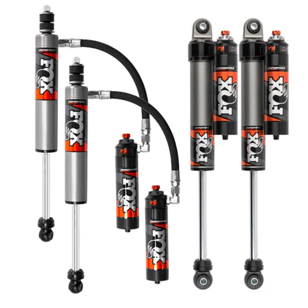 A set of Fox 2.5 Performance Elite Shock Package for 2.5