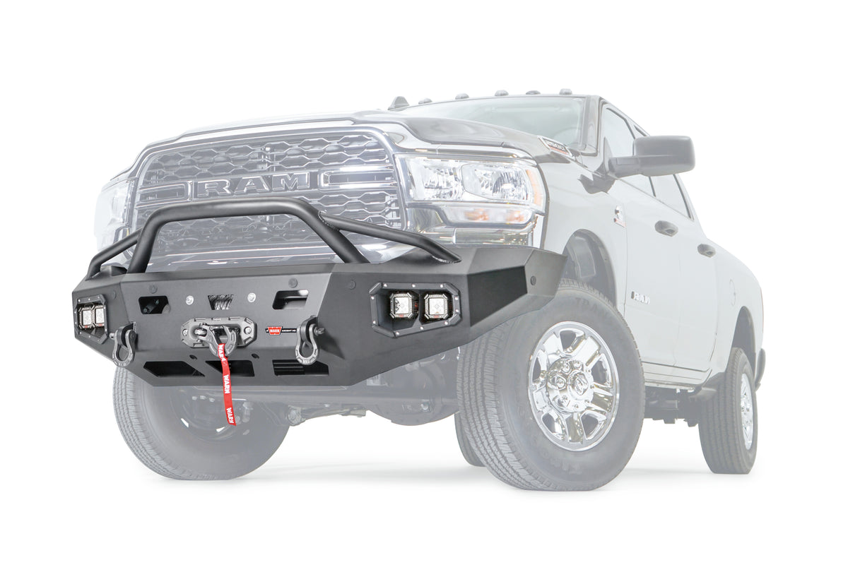 Ascent HD Front Bumper With Prerunner Grille Guard For 2019-2026 Ram 2500/3500/4500/5500