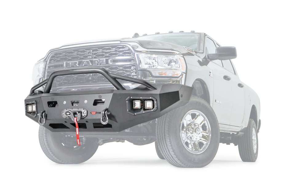 Ascent HD Front Bumper With Prerunner Grille Guard For 2019-2026 Ram 2500/3500/4500/5500