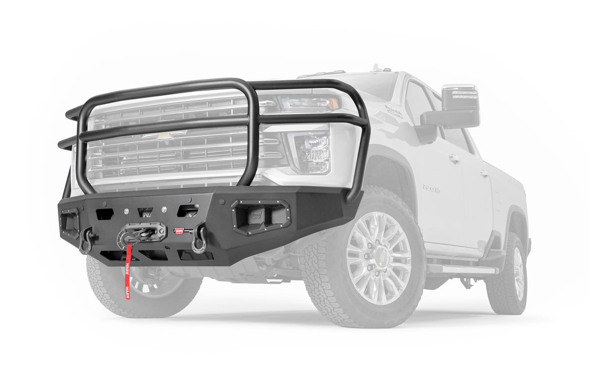 Ascent HD Front Bumper With Full Grille Guard For 2020-2023 Chevrolet Silverado 2500/3500 HD