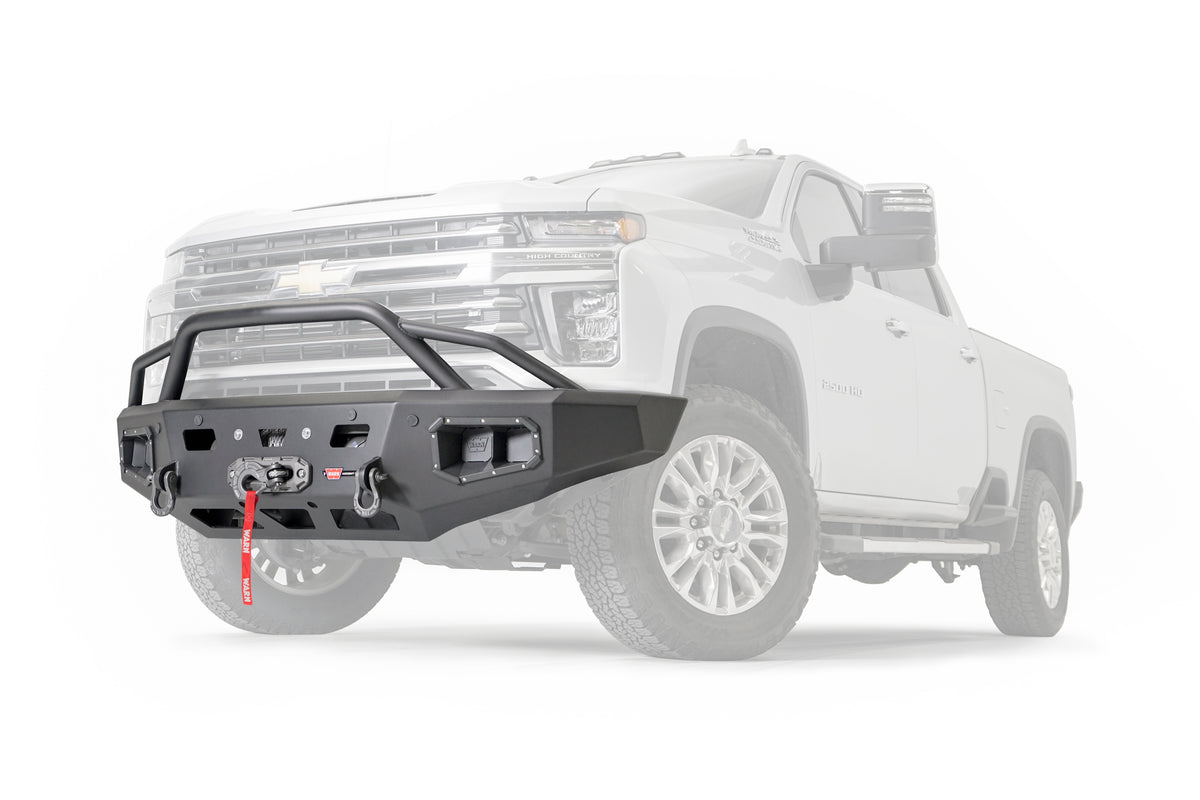 Ascent HD Front Bumper With Prerunner Grille Guard For 2020-2023 Chevrolet Silverado 2500/3500 HD