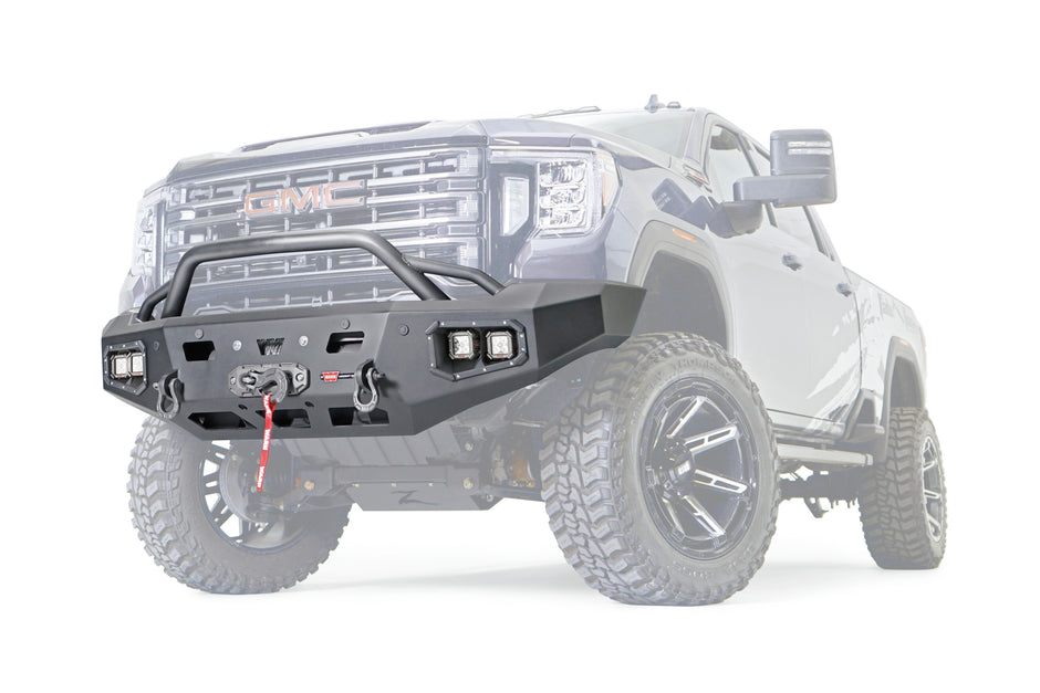 Ascent HD Front Bumper With Prerunner Grille Guard For 2020-2023 GMC Sierra 2500/3500 HD