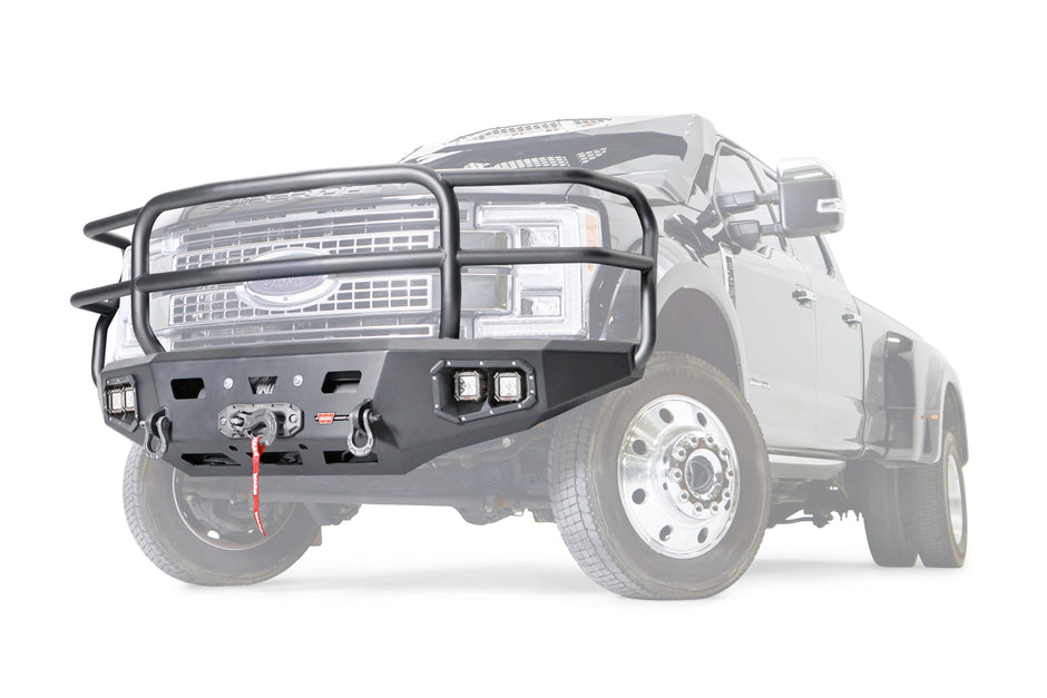 Ascent HD Front Bumper With Full Grille Guard For 2017-2022 Ford F-450/F-550