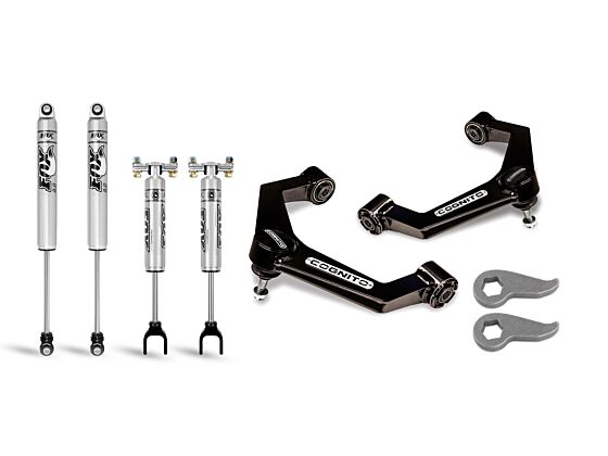 Cognito 3-Inch Performance Ball Joint Leveling Kit With Fox PS 2.0 IFP Shocks For 2020-2024 Silverado/Sierra 2500/3500 2WD/4WD