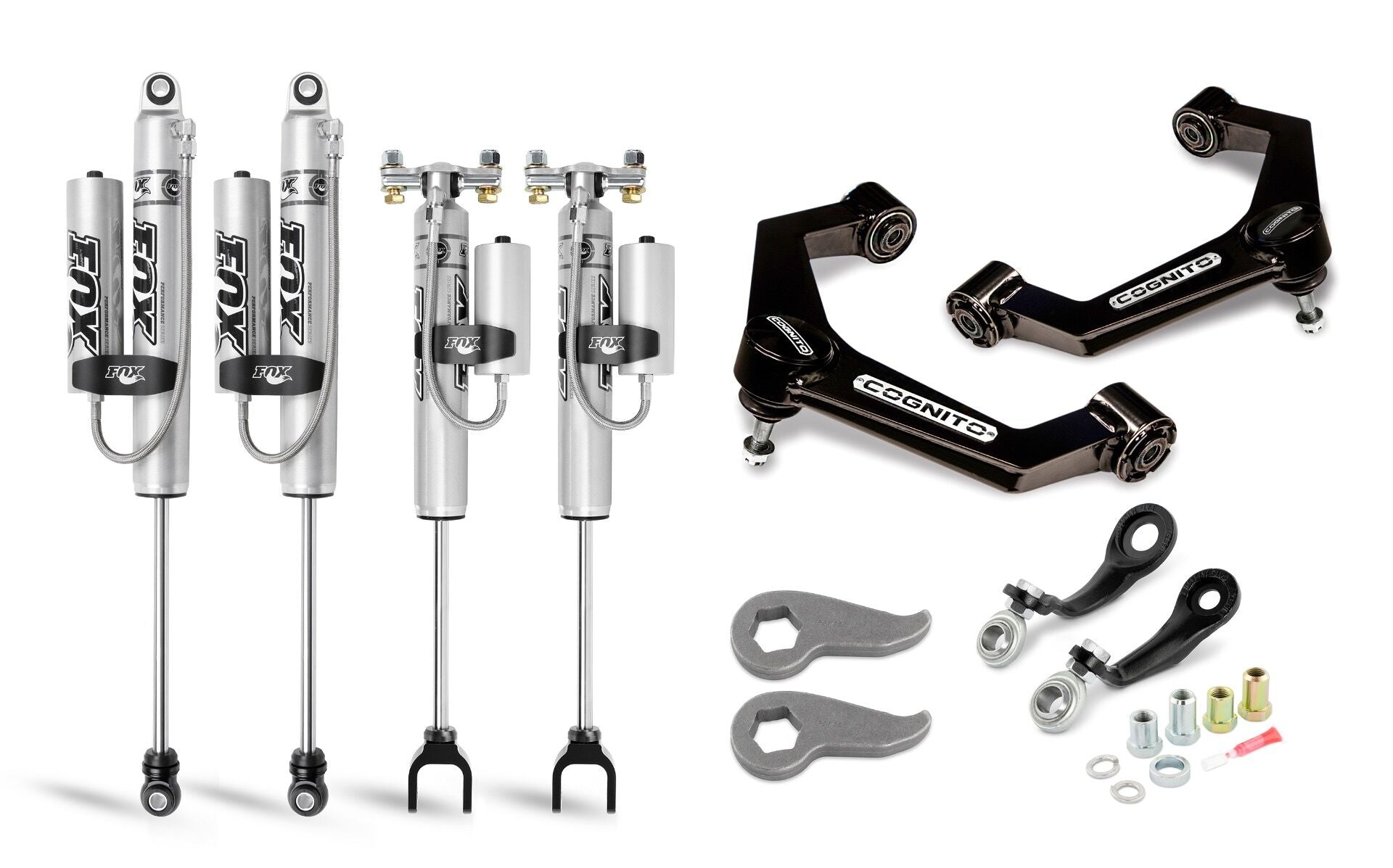 Cognito 3-Inch Premier Leveling Kit With Fox PSRR 2.0 Shocks For 2020-2024 Silverado/Sierra 2500/3500 2WD/4WD
