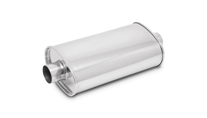 Vibrant Performance - 1101 - STREETPOWER Oval Muffler  2.25 In. Inlet/outlet (Center-Center)