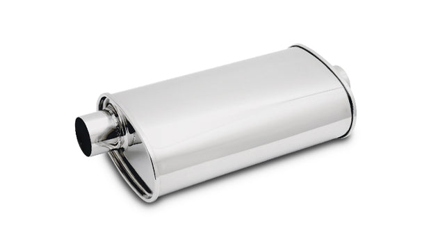 Vibrant Performance - 1104 - STREETPOWER Oval Muffler  2.00 In. Inlet/outlet (Center-Offset)