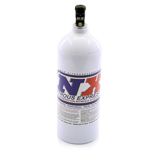 Nitrous Express - 5 LB BOTTLE W/ MOTORCYCLE VALVE (5.25  DIA. X 16.14  TALL) - 11055