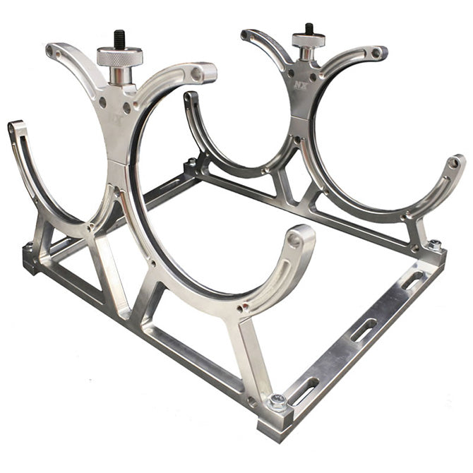 Nitrous Express - BILLET BRACKET FOR DUAL 10 OR 15LB N2O BOTTLE. INCLUDES FLOOR MOUNTS - 11108D