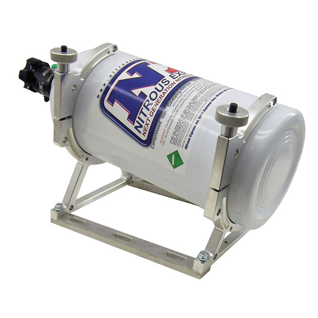 Nitrous Express - BILLET BRACKET FOR 10 OR 15LB N2O BOTTLE. INCLUDES FLOOR MOUNTS - 11108