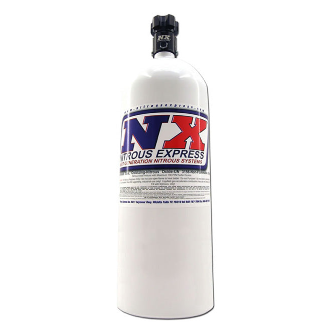Nitrous Express - 15LB BOTTLE W/ LIGHTNING 500 VALVE (6.89  DIA. X 26.69  TALL) - 11150