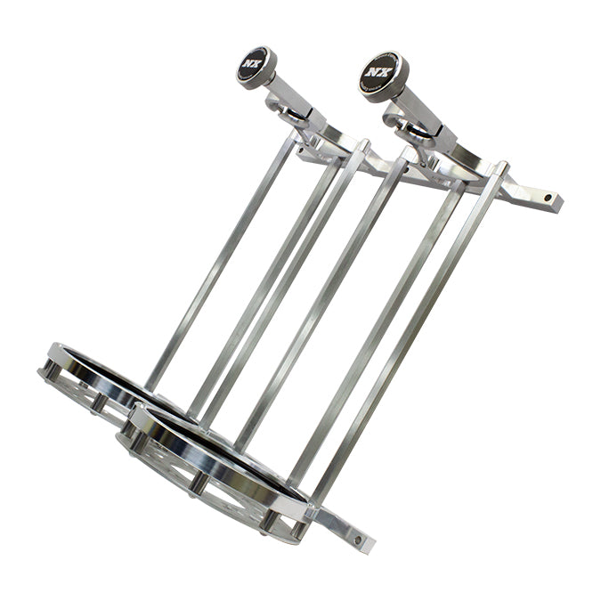Nitrous Express - Stand Up Dual Billet Bottle Bracket For 15lb Bottle (Flat Mount) - 11208SB-15