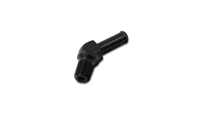 Vibrant Performance - 11227 - Male NPT To Hose Barb Adapter  45 Degree; NPT Size: 3/8 In. Hose Size: 5/16 In.