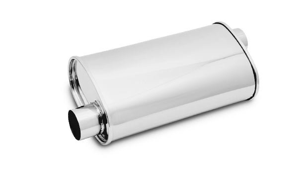Vibrant Performance - 1125 - STREETPOWER Oval Muffler  2.25 In. Inlet/outlet (Offset-Offset)