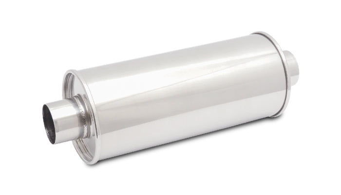 Vibrant Performance - 1139 - STREETPOWER Round Muffler  4 In. Inlet/outlet (Center-Center)