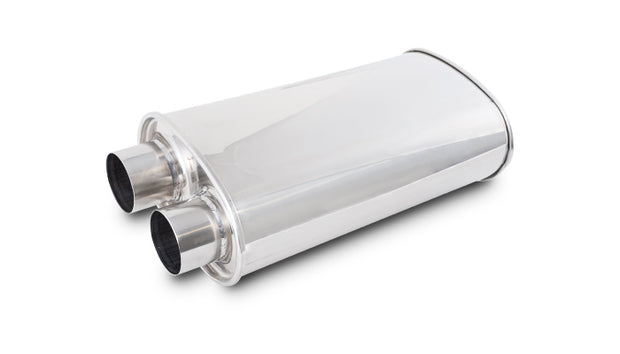 Vibrant Performance - 1159 - STREETPOWER Oval Muffler  2.50 In. Inlet/outlet (Same Side)
