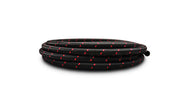 Vibrant Performance - 11986R - 5ft Roll Of Black Red Nylon Braided Flex Hose; AN Size: -6; Hose ID 0.34 In.
