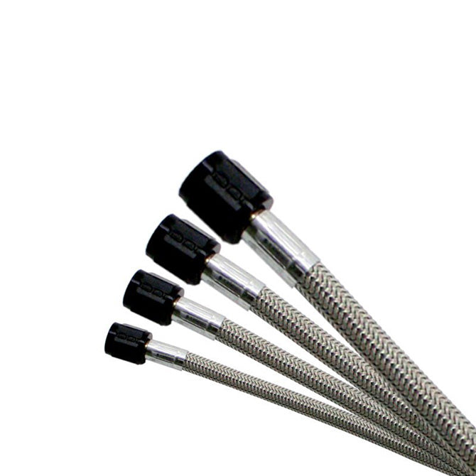 Nitrous Express - 6AN (6FT) STAINLESS STEEL BRAIDED HOSE (BLACK) - 12072