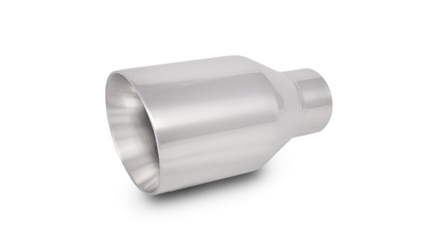 Vibrant Performance - 1269 - 4.00 In. Outlet O.D. Round SS Tip (Double Wall  Angle Cut)  2.50 In. Inlet I.D.