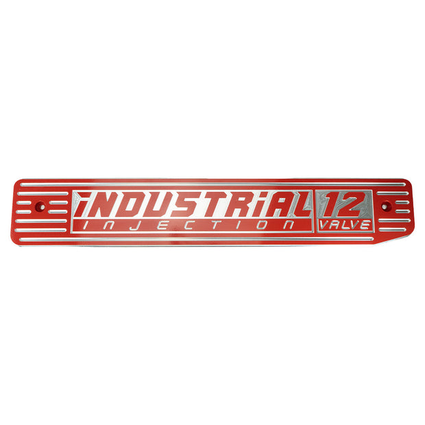 Industrial Injection Billet Engine Cover Plate 12V Cummins Red - 1989-98 5.9L Cummins