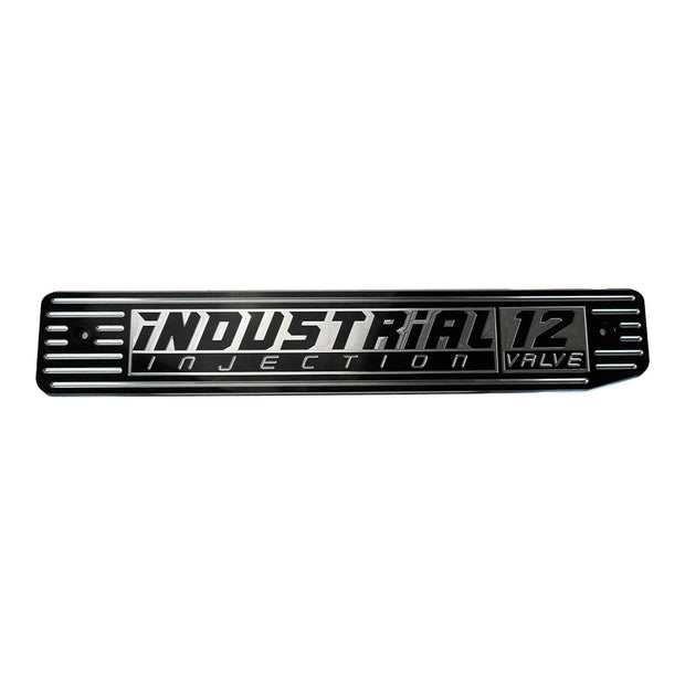Industrial Injection Billet Engine Cover Plate 12V Mirror Black - 1989-98 5.9L Cummins