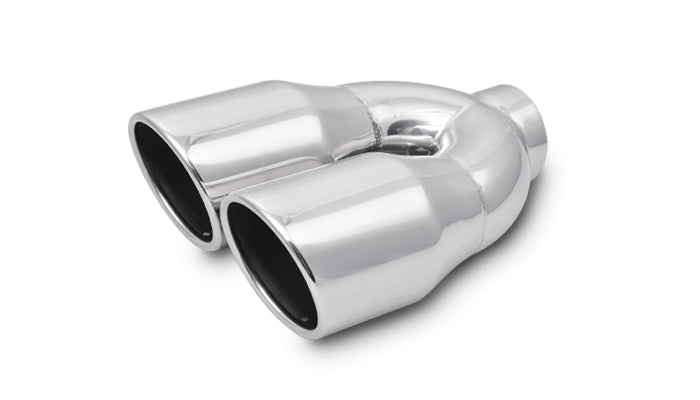 Vibrant Performance - 1326 - Dual 3.5 In. Round SS Tips (Single Wall  Angle Cut)
