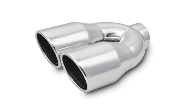 Vibrant Performance - 1326 - Dual 3.5 In. Round SS Tips (Single Wall  Angle Cut)