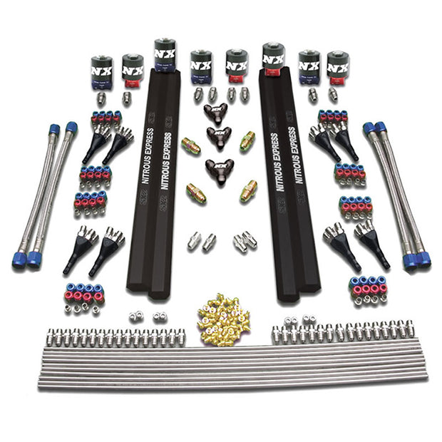 Nitrous Express - 8-CYL SX2 NOZZLE INTAKE PLUMBING KIT (INCL. ALL NECESSARY HARDWARE) - 13387