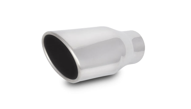 Vibrant Performance - 1406 - 4.5 In. X 3 In. Oval Stainless Steel Tip (Single Wall  Angle Cut)