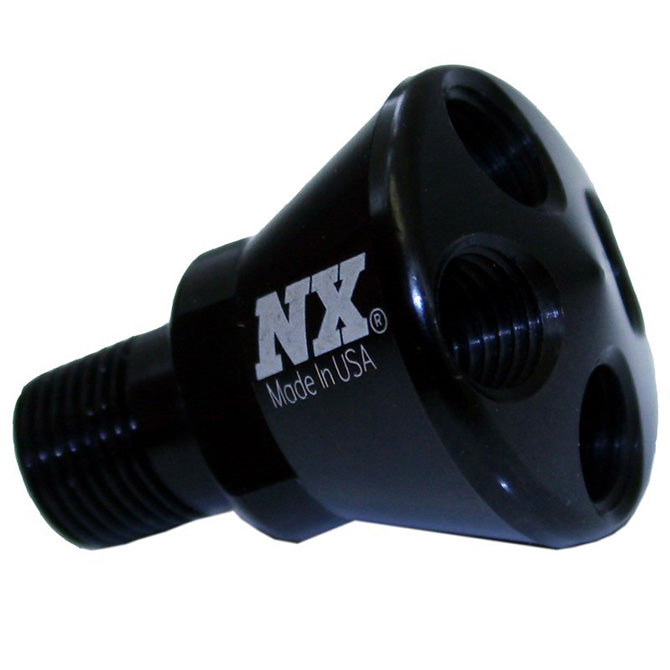 Nitrous Express - 4 PORT MICRO SHOWERHEAD DIST BLOCK (BLACK) - 15010B